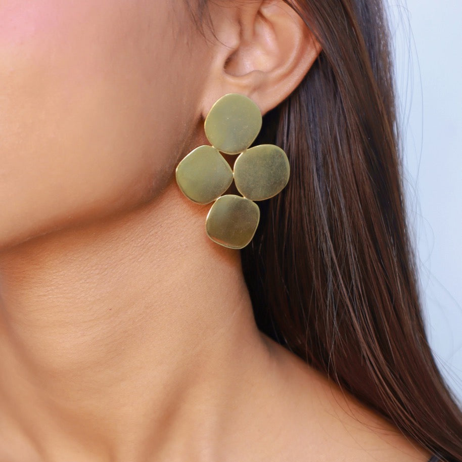 Pehr Honeycomb Drop Earrings Golden - Pehr Adorning Time - Image 9