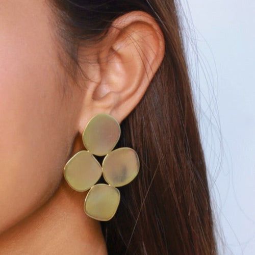 Pehr Honeycomb Drop Earrings Golden - Pehr Adorning Time
