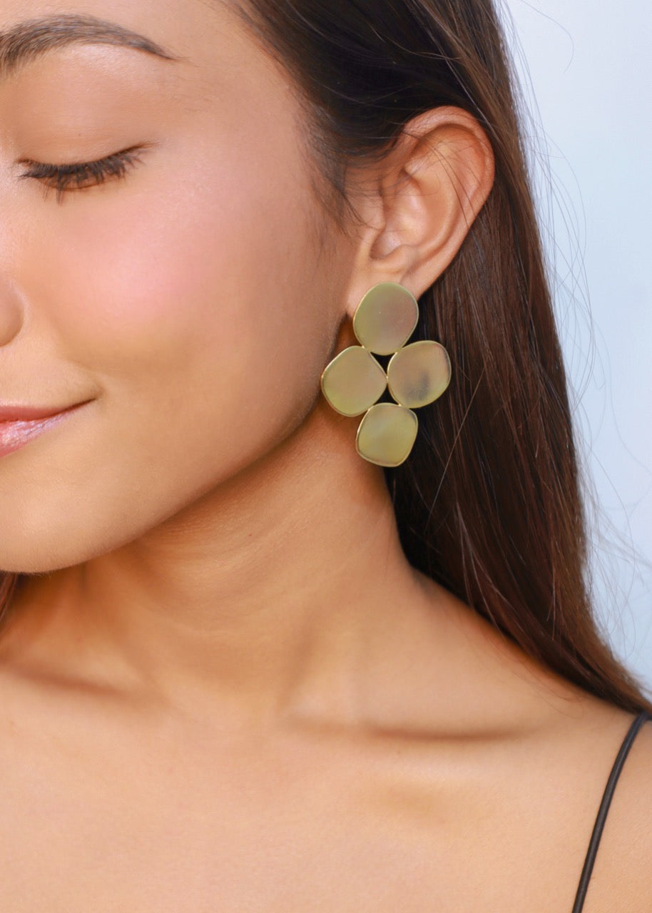 Pehr Honeycomb Drop Earrings Golden - Pehr Adorning Time