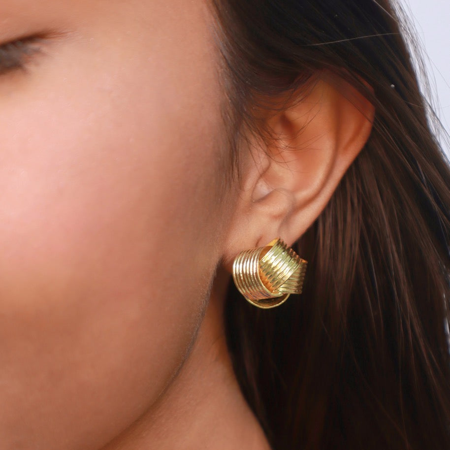 Intertwine Studs Gold - House of Pehr - Image 1