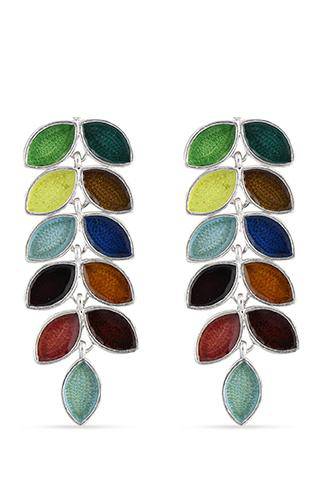 Sterling Silver Leaf Earrings | Silver Leaf Drop Earring | Pehr Silver