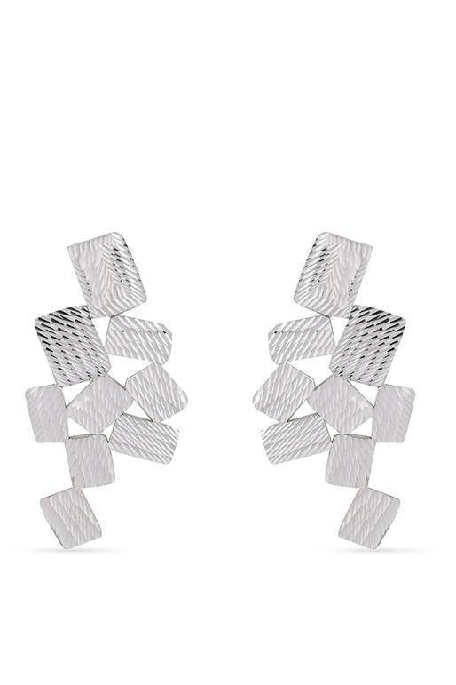 Pehr Etched Earrings | Silver Drop Earrings | House of Pehr