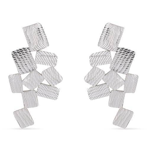 Pehr Etched Earrings | Silver Drop Earrings | House of Pehr - Image 12