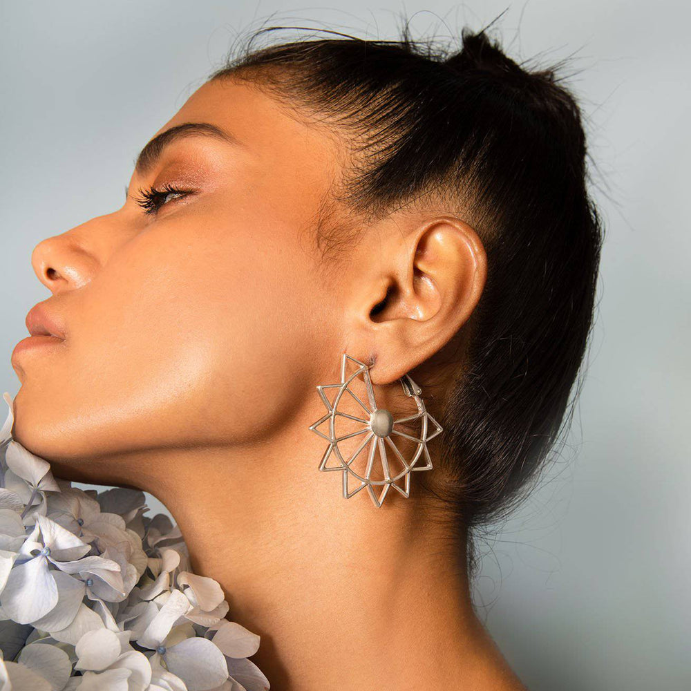 Star Silver Hoops - House of Pehr - Image 3