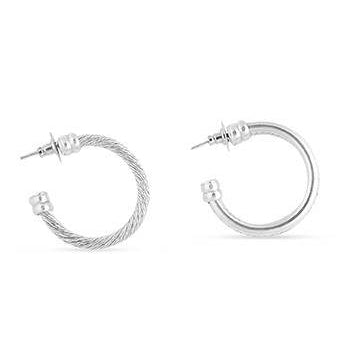 Pehr Twisted Hoops Silver - Large - Pehr Adorning Time - Image 3