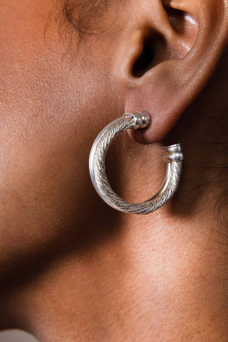 Pehr Twisted Hoops - Small Silver- Pehr Adorning Time