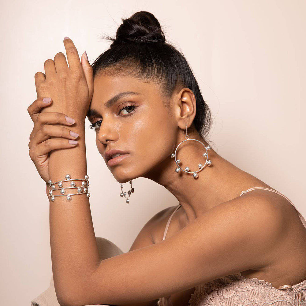 Pehr Zeus Silver Hoops - Pehr Adorning Time - Image 2