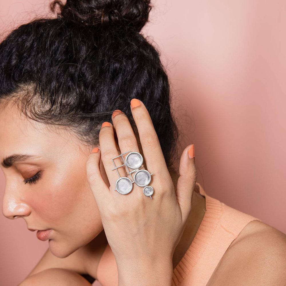 Pehr Cross & Noughts Ring | Sterling Silver Rings | House of Pehr - Image 3