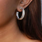 Silver - Twisted Hoops - Small