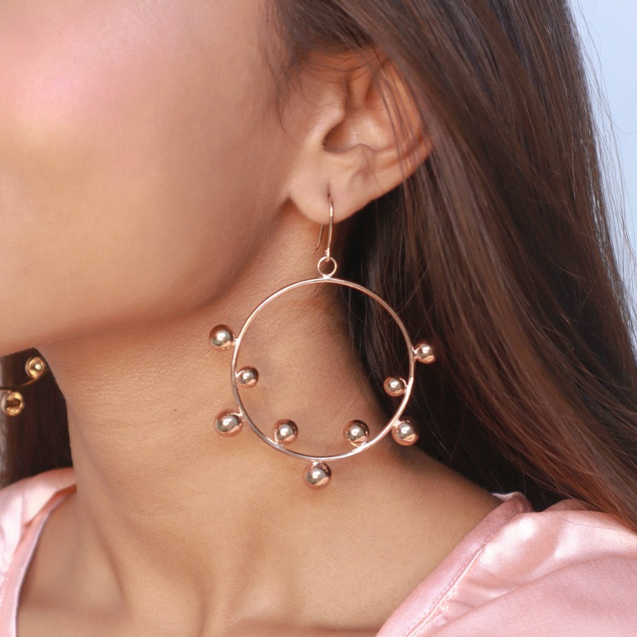 Pehr Zeus Rose Gold Hoops - Pehr Adorning Time - Image 6